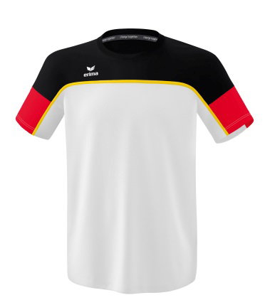 Erima Sport-Tshirt Change (100% rec. Polyester, leicht, schnelltrocknend) weiss/schwarz/rot Herren