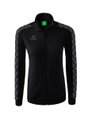 Erima Sportjacke Essential Team Tracktop - bequem, Rippbündchen, Seitentaschen - schwarz/grau Damen
