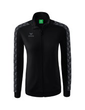 Erima Sportjacke Essential Team Tracktop - bequem, Rippbündchen, Seitentaschen - schwarz/grau Damen
