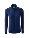 Erima Team Tracktop Essential Sports Jacket - comfortable, ribbed cuffs, side pockets - navy blue/grey Women