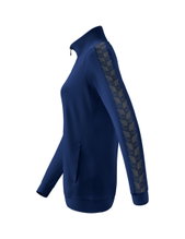 Erima Sportjacke Essential Team Tracktop - bequem, Rippbündchen, Seitentaschen - navyblau/grau Damen
