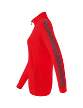 Erima Sportjacke Essential Team Tracktop - bequem, Rippbündchen, Seitentaschen - rot/grau Damen