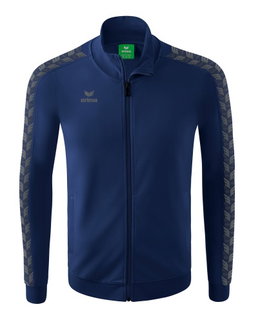 Erima Sportjacke Essential Team Tracktop - bequem, Rippbündchen, Seitentaschen navyblau/grau Jungen