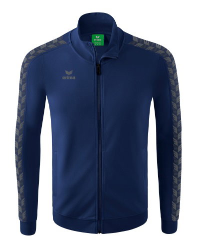 Erima Sportjacke Essential Team Tracktop - bequem, Rippbündchen, Seitentaschen navyblau/grau Jungen