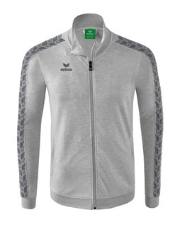 Erima Team Essential Tracktop Sport Jacket - comfortable, ribbed cuffs, side pockets light grey/dark grey Boys