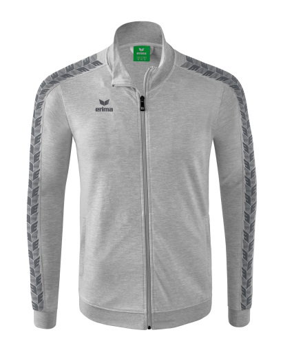 Erima Sportjacke Essential Team Tracktop - bequem, Rippbündchen, Seitentaschen hellgrau/dunkelgrau Jungen