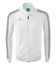 Erima Team Essential Tracktop Sports Jacket - comfortable, ribbed cuffs, side pockets white/dark grey Boys