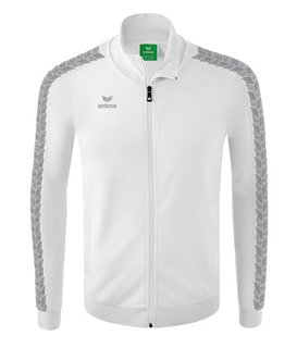 Erima Team Essential Tracktop Sports Jacket - comfortable, ribbed cuffs, side pockets white/dark grey Boys