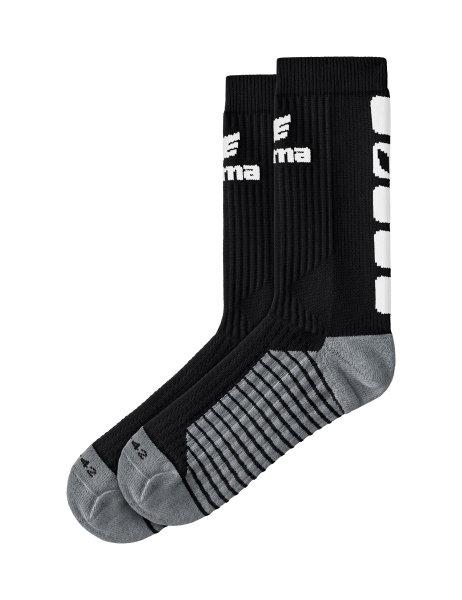 Erima Sportsocke Crew 5-Cubes schwarz/weiss - 1 Paar