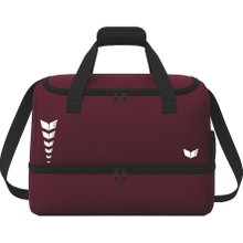 Erima sports bag Intro with bottom compartment (Size S - 33 litres) burgundy 40x25x33cm