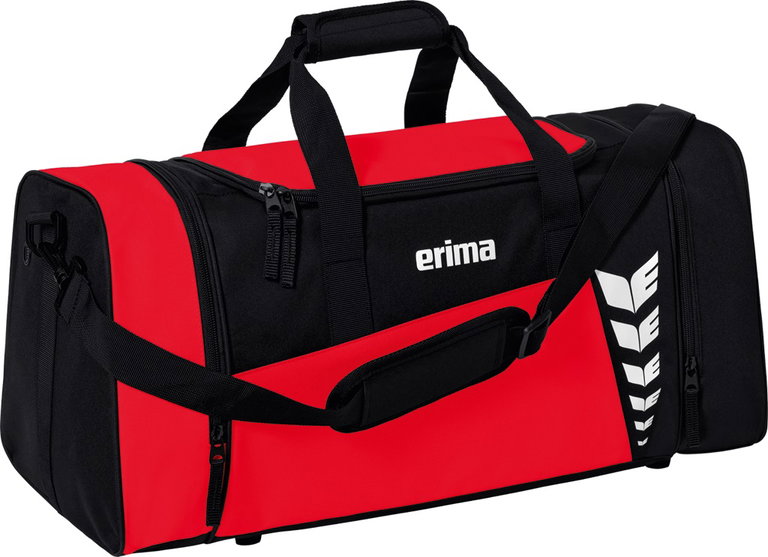 Erima Sporttasche Six Wings (Gr. M, 49,5 Liter, 61x29x28cm) rot/schwarz