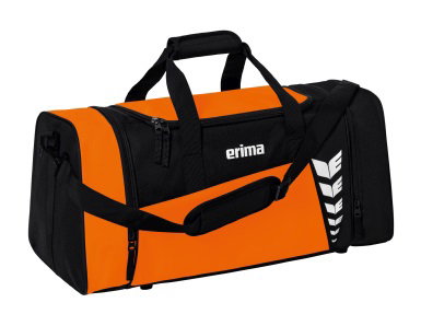 Erima Sporttasche Six Wings (Größe M - 49,5 Liter) orange/schwarz 61x29x28cm