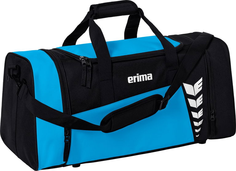 Erima Sports Bag Six Wings (Size M - 49.5 Litres) Curacao Blue/Black 61x29x28cm