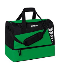 Erima sports bag Six Wings with bottom compartment (size L - 94.5 liters) emerald green/black 60x35x45cm