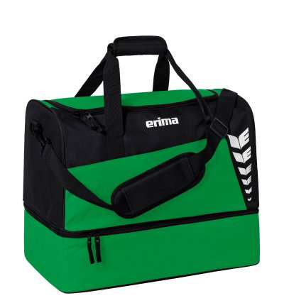 Erima Sporttasche Six Wings mit Bodenfach (Größe L - 94,5 Liter) smaragdgrün/schwarz 60x35x45cm