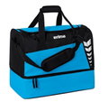 Erima Sporttasche Six Wings mit Bodenfach (Größe L - 94,5 Liter) curacaoblau/schwarz 60x35x45cm