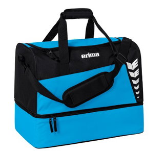 Erima sports bag Six Wings with bottom compartment (size L - 94.5 liters) curacao blue/black 60x35x45cm