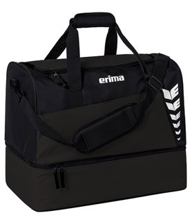 Erima Sports Bag Six Wings with Bottom Compartment (Size L - 94.5 Litres) Black 60x35x45cm