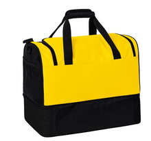 Erima sports bag Six Wings with bottom compartment (Size L - 94.5 litres) yellow/black 60x35x45cm