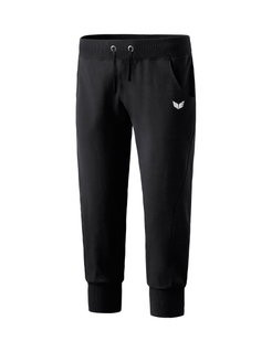 Erima Freizeithose 3/4 Sweat Pant (bequeme, dehnbar, Baumwolle, mit Bündchen) schwarz Damen