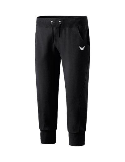 Erima Freizeithose 3/4 Sweat Pant (bequeme, dehnbar, Baumwolle, mit Bündchen) schwarz Damen