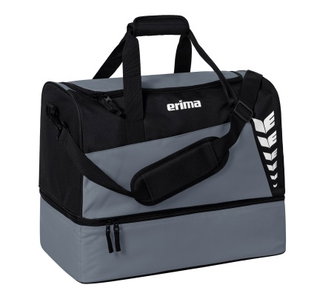 Erima sports bag Six Wings with bottom compartment (size L - 94.5 liters) grey/black 60x35x45cm