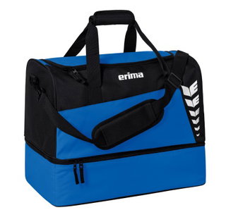Erima Sports Bag Six Wings with Bottom Compartment (Size L - 94.5 Litres) Royal Blue/Black 60x35x45cm