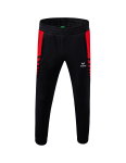 Erima Traingshose Six Wings Worker lang (100% Polyester, sportliche Passform) schwarz/rot Jungen