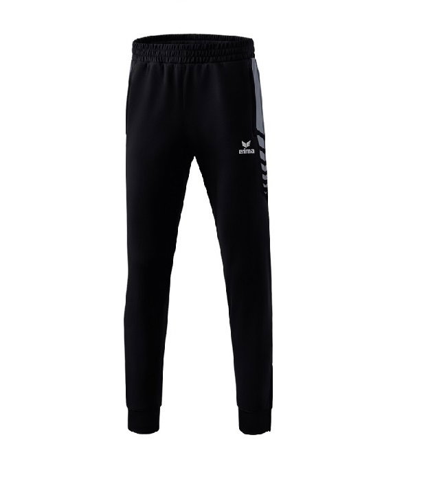 Erima Traingshose Six Wings Worker lang (100% Polyester, sportliche Passform) schwarz/grau Herren