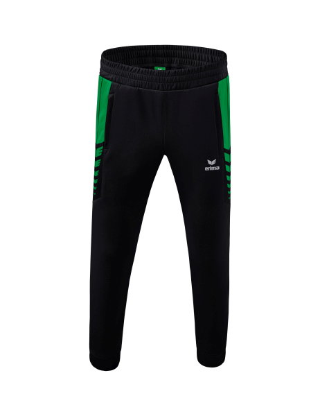 Erima Training Pants Six Wings Worker long (100% Polyester, sporty fit) black/emerald Men