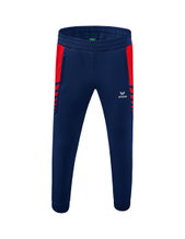 Erima Traingshose Six Wings Worker lang (100% Polyester, sportliche Passform) navyblau/rot Jungen