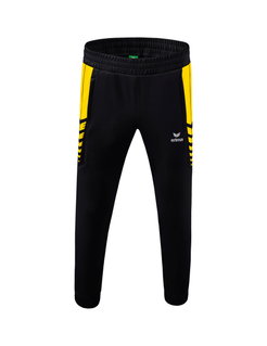 Erima Traingshose Six Wings Worker lang (100% Polyester, sportliche Passform) schwarz/gelb Herren