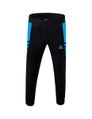 Erima Traingshose Six Wings Worker (100% Polyester, sportliche Passform) lang schwarz/curacaoblau Herren