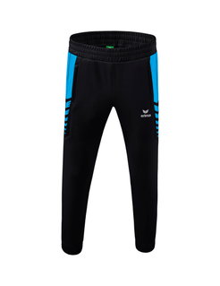 Erima Training Pants Six Wings Worker (100% Polyester, sporty fit) long black/curacao blue Men