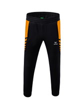 Erima Training Pants Six Wings Worker long (100% Polyester, sporty fit) black/orange Men