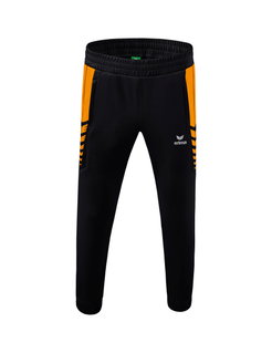 Erima Training Pants Six Wings Worker long (100% Polyester, sporty fit) black/orange Boys