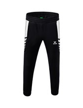 Erima Traingshose Six Wings Worker lang (100% Polyester, sportliche Passform) schwarz/weiss Jungen