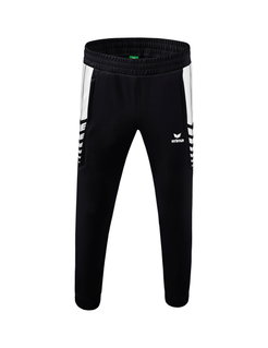 Erima Traingshose Six Wings Worker lang (100% Polyester, sportliche Passform) schwarz/weiss Herren