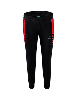 Erima Training Pants Six Wings Worker long (100% Polyester, sporty fit) black/red Women