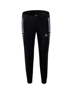 Erima Traingshose Six Wings Worker lang (100% Polyester, sportliche Passform) schwarz/grau Damen