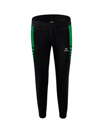 Erima Traingshose Six Wings Worker lang (100% Polyester, sportliche Passform) schwarz/smaragd Damen