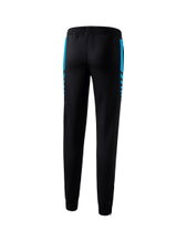 Erima Traingshose Six Wings Worker lang (100% Polyester, sportliche Passform) schwarz/curacaoblau Damen
