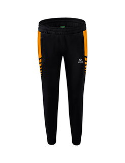 Erima Training Pants Six Wings Worker long (100% Polyester, sporty fit) black/orange Women