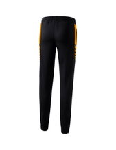 Erima Traingshose Six Wings Worker lang (100% Polyester, sportliche Passform) schwarz/orange Damen