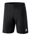 Erima Traininghose Short Basic (100% Polyester, Reißverschlusstaschen) kurz schwarz Jungen
