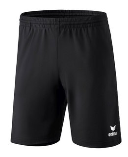 Erima Traininghose Short Basic (100% Polyester, Reißverschlusstaschen) kurz schwarz Jungen