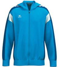 Erima Celebrate 125 Training Jacket with Hood (breathable, 100% Polyester) curacaoblue Children