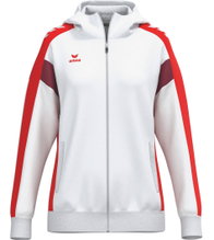 Erima Celebrate 125 Training Jacket with Hood (breathable, 100% polyester) white/red ladies
