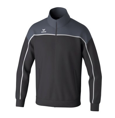 Erima Trainingsjacke Change (rec. Polyester, hoher Tragekomfort) schwarz/grau/weiss Jungen