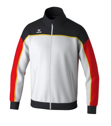 Erima Trainingsjacke Change (rec. Polyester, hoher Tragekomfort) weiss/schwarz/rot Jungen